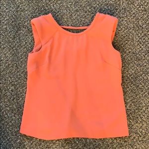 Vivienne Tam Padded shoulder, coral color blouse